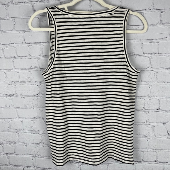 MADEWELL black & white striped cotton tank top, size S - Picture 2 of 12